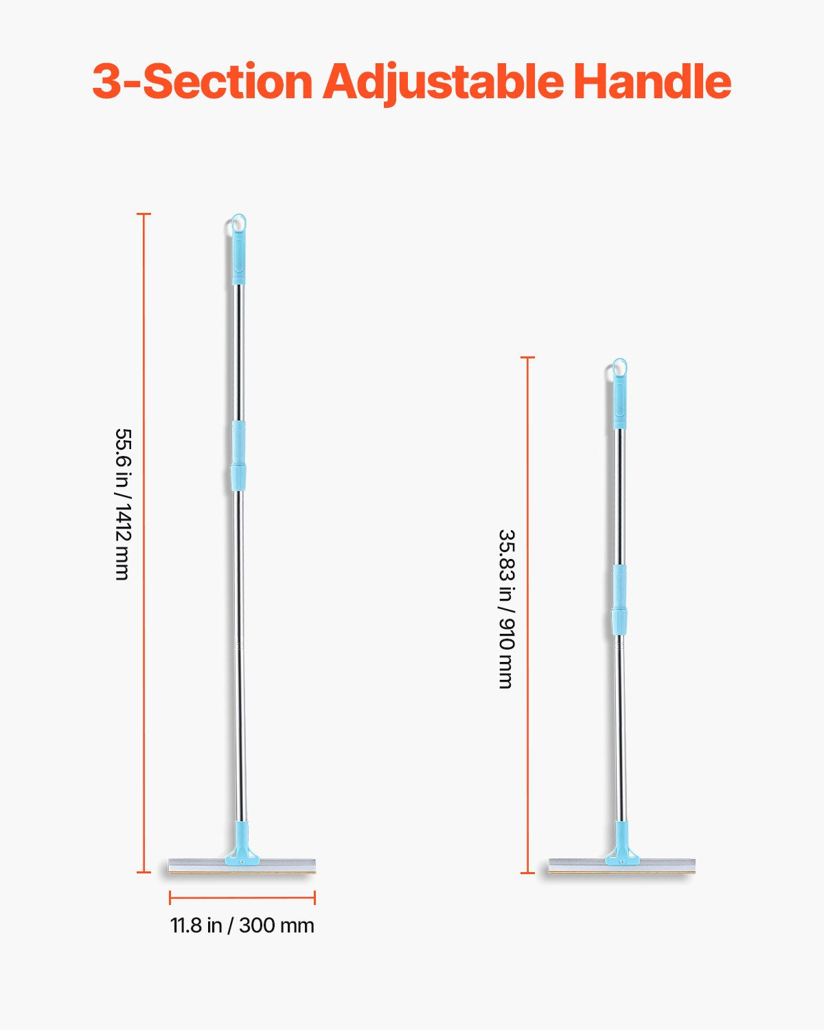 Klean+ Pet Hair Adjustable Carpet Rake